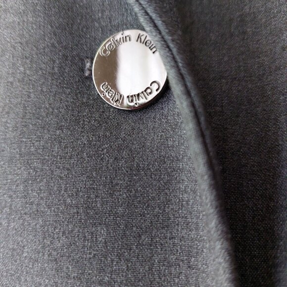 New Cond. Calvin Klein Womens Grey Gray Skirt Suit - Blazer Sz 2 - Skirt Sz 4 - Picture 7 of 13